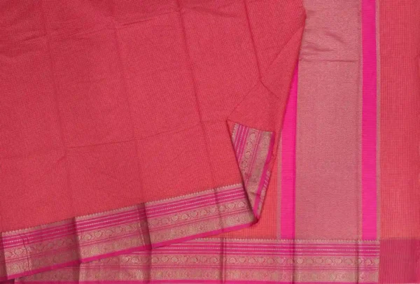 Raspberry Pink Semi Chanderi Saree