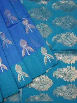 Royal Blue Pure Silk Cotton Saree