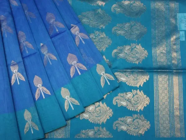 Royal Blue Pure Silk Cotton Saree
