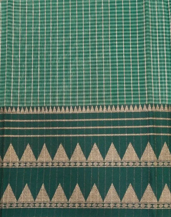 Semi Chanderi Saree in Micro Checks