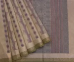 Pure Handloom Kovai Cotton Saree In Beige