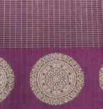 Semi Chanderi Saree In Black And White