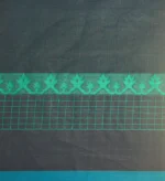 Pure Handloom Kovai Cotton Saree In Deep Teal Green