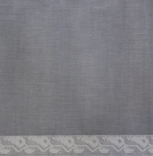 Pure Handloom Kovai Cotton Saree In Grey Shade