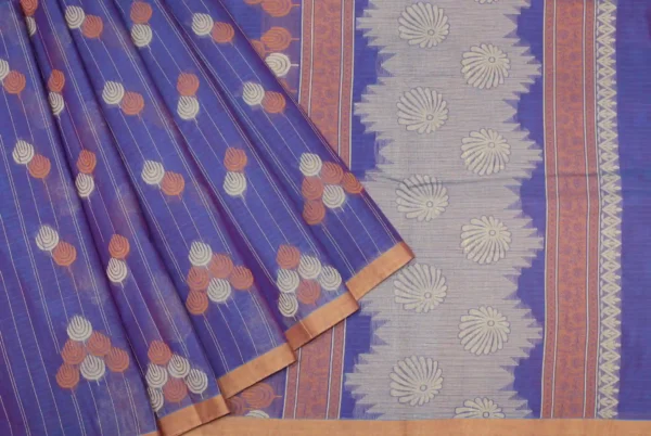 Indigo Blue Kovai Cotton Saree
