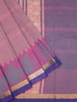 Lavender Pink Pure Kovai Cotton Saree