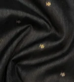 Light Cream Semi Tussar Saree With Jet Black