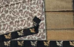 Light Cream Semi Tussar Saree With Jet Black