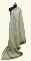 Light Pastel Green Semi Chanderi Saree