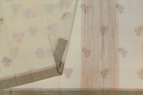 Light Pastel Green Semi Chanderi Saree