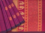 Pure Handloom Kovai Cotton Saree In Magenta Pink