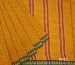 Premium Cotton Saree In Mango Yellow