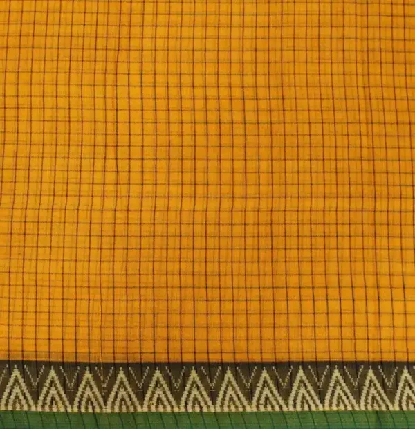 Premium Cotton Saree In Mango Yellow