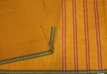 Premium Cotton Saree In Mango Yellow