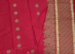 Pure Handloom Kovai Cotton Saree In Maroon Red