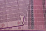Pure Handloom Kovai Cotton Saree In Mauve And Dusty Pink