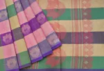 Pure Handloom Kovai Cotton Saree In Multi-Color Shade