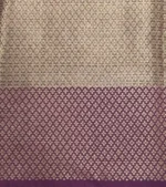 Mustard Yellow Semi Chanderi Saree In Checks Pattern