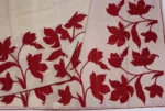 Off White Kota Checks Saree Applique Work