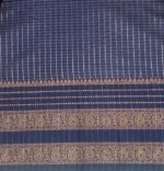 Off White Semi Chanderi Saree With Micro Checks