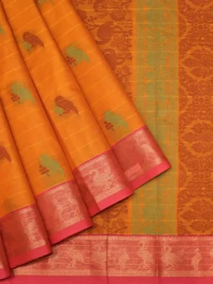 Orange Pure Kovai Cotton Saree