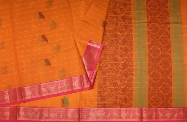 Orange Pure Kovai Cotton Saree
