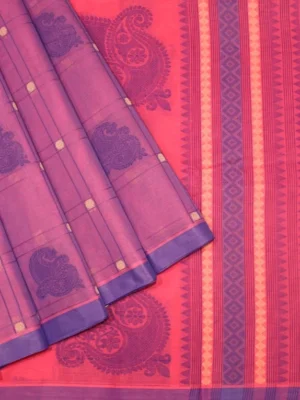 Pure Handloom Kovai Cotton Saree Orchid Purple-Pink