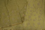 Parrot Green Tissue Linen Saree