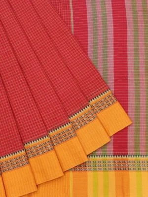 Premium Cotton Collection In Vermilion Red