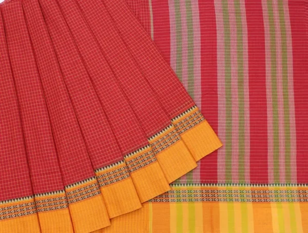 Premium Cotton Collection In Vermilion Red