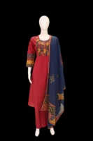 Rich Maroon Red Cotton Salwar Set