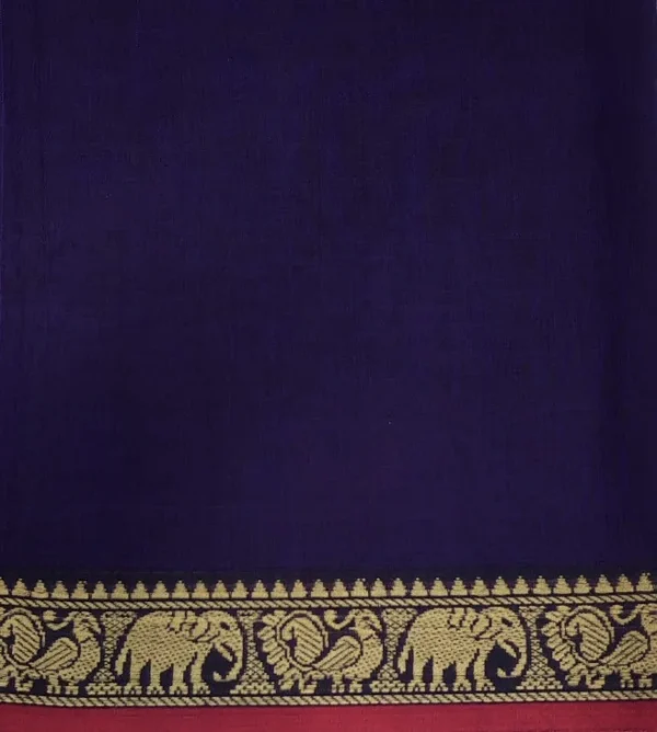 Premium Cotton Saree In Rich Purple