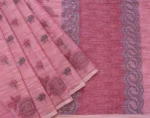 Pure Handloom Kovai Cotton Saree In Rosewood Pink