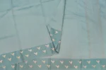 Semi Tussar Saree In Slate Pastel Blue