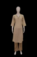 Light Beige Linen Cotton Salwar Set