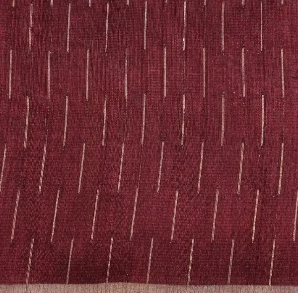 Wine Maroon Semi Tussar Saree