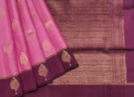 Lotus Pink Handloom Soft Silk Saree