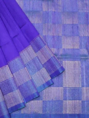Pure Raw Silk Saree in Dual Violet Purple