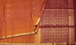 Rust Orange Handloom Pure Soft Silk Saree