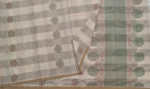 Beige Cream Handloom Pure Kovai Cotton Saree