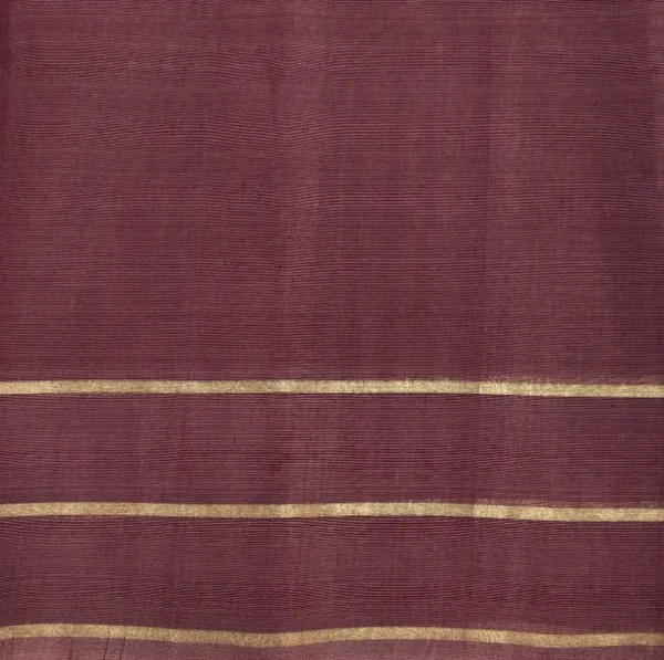 Brownish Maroon Handloom Pure Silk Cotton Saree