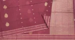 Brownish Maroon Handloom Pure Silk Cotton Saree