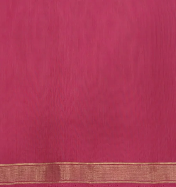 Candy Pink Handloom Pure Silk Cotton Saree
