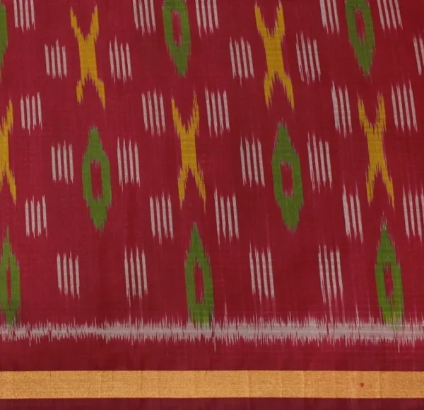 Pure Handloom Soft Silk Saree In Coral Orange