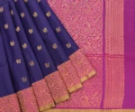Pure Handloom Soft Silk Saree In Ink Blue