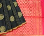Pure Handloom Soft Silk Saree In Jet Black