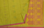 Pure Handloom Kovai Cotton Saree In Kolam Threadwork