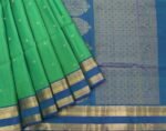 Pure Handloom Soft Silk Saree In Leaf Green Shade