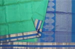 Pure Handloom Soft Silk Saree In Leaf Green Shade
