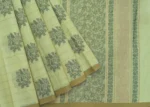 Light Yellow Green Pure Kovai Cotton Saree